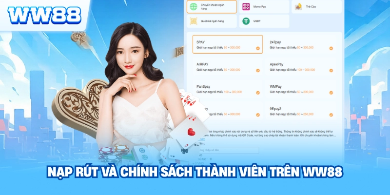 Nạp rút và chính sách thành viên trên WW88